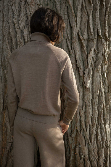 Ora 100% Merino Rollneck Taupe