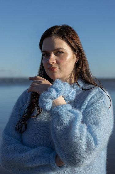 Melody Mohair Scrunchie Sky Blue