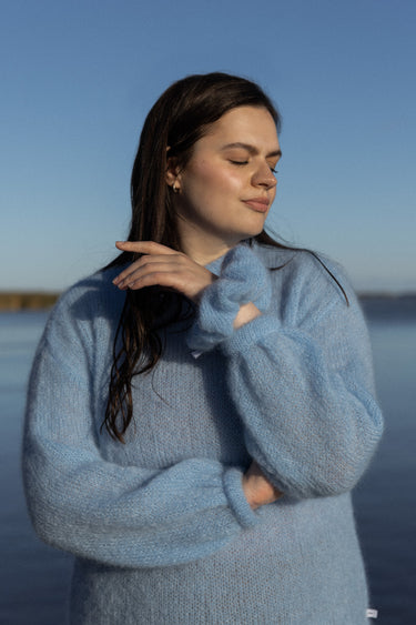 Melody Mohair Scrunchie Sky Blue