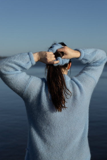 Melody Mohair Scrunchie Sky Blue