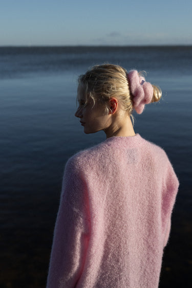Melody Mohair Scrunchie Pink