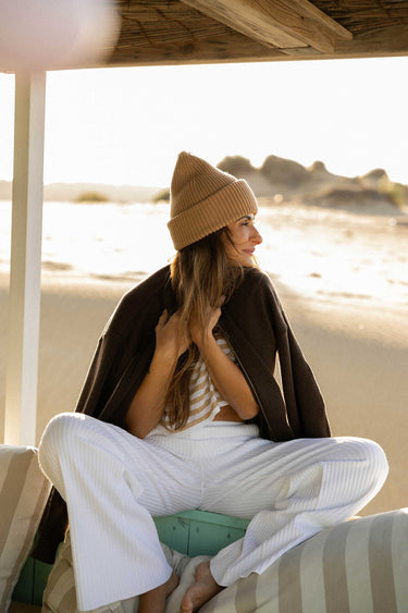 Rotondo 100% Merino Hat Beige