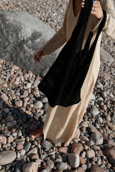 Mare 100% Linen Summer Bag Black