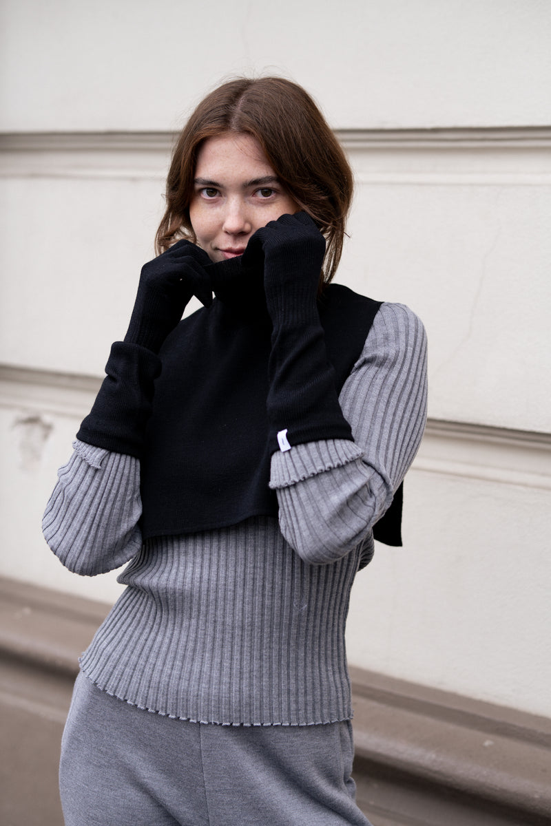 Punto & Via 100% Merino set Black