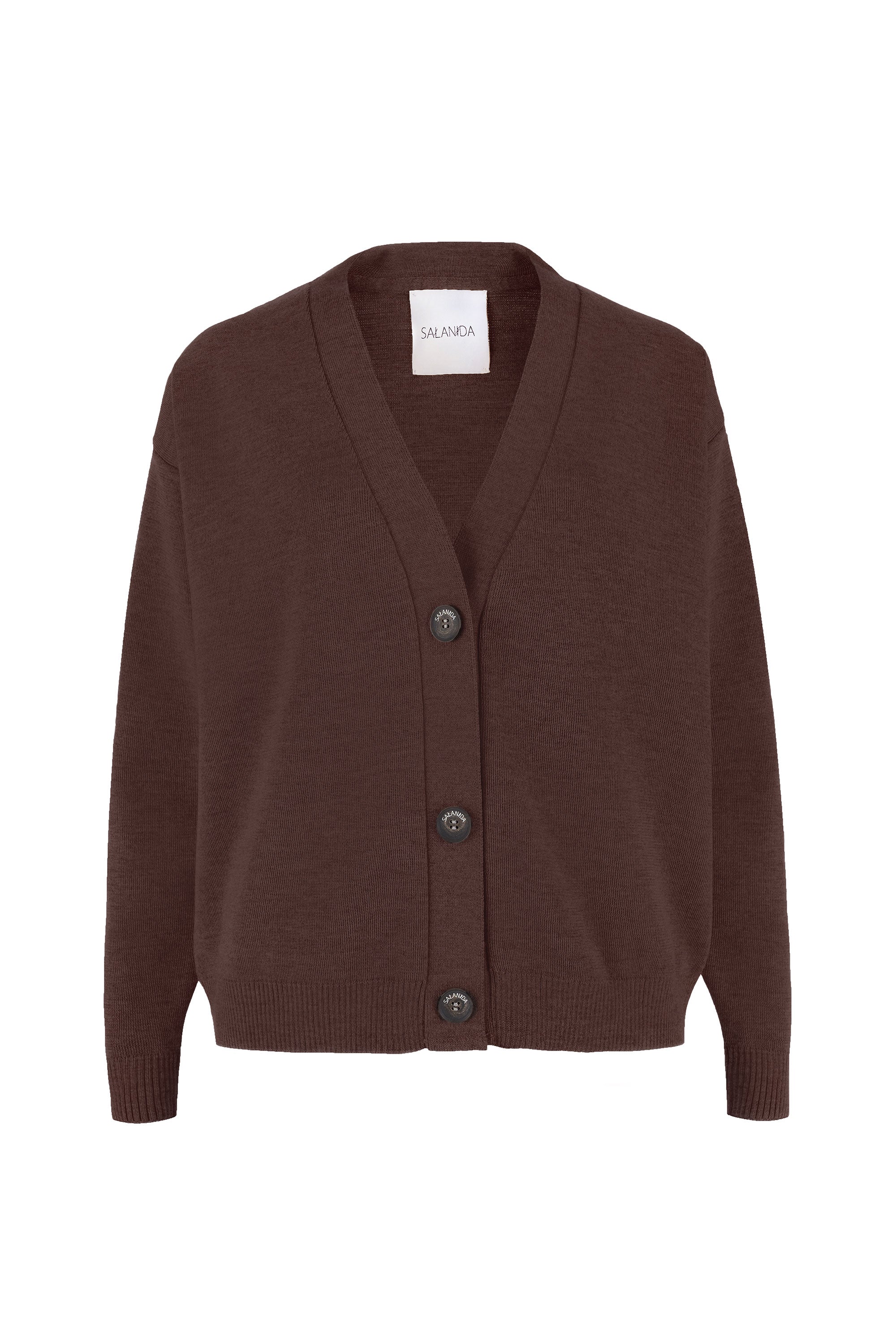 Bene 100% Merino Cardigan Chocolate *NEW IN*