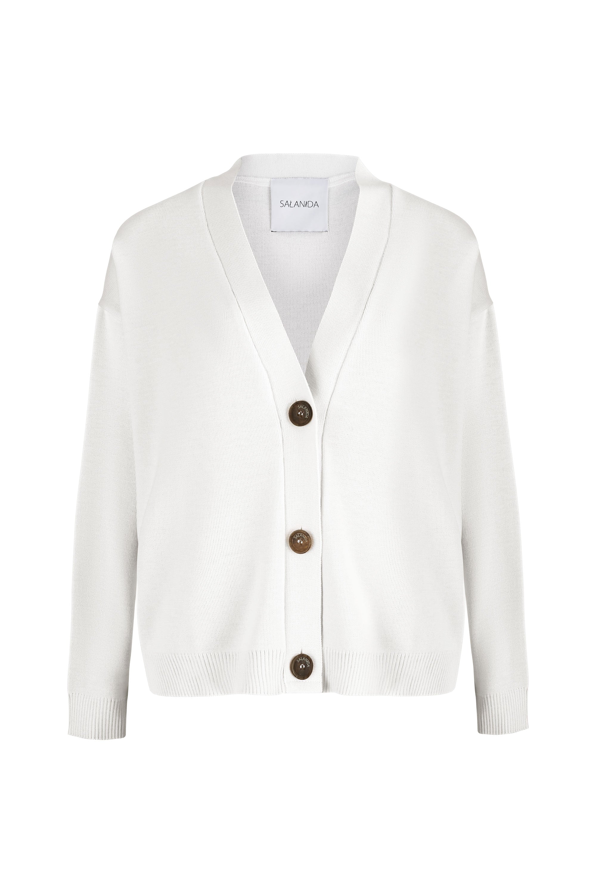 Bene 100% Merino Cardigan White