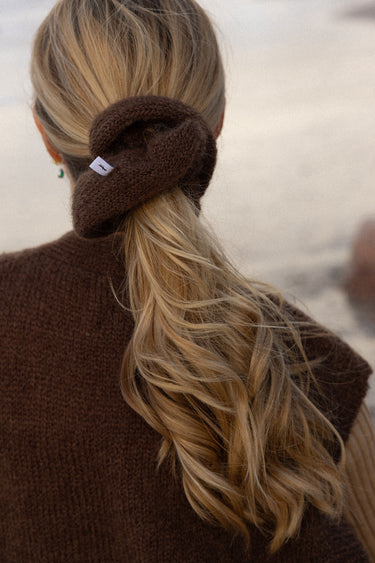 Melody Mohair Scrunchie Chocolate