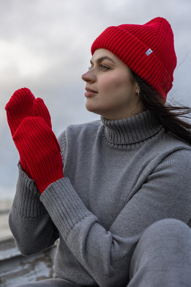 Rotondo 100% Merino Hat Red