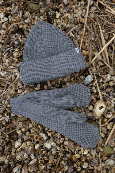 Nonna 100% Merino Mittens Grey