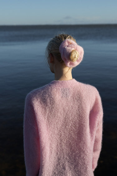Melody Mohair Scrunchie Pink