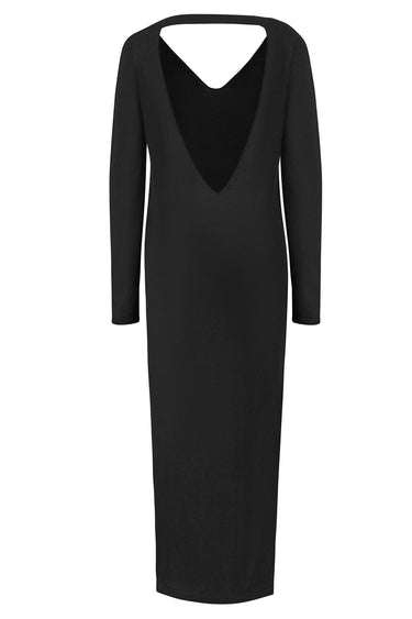 Mare 100% Linen Long Dress Black