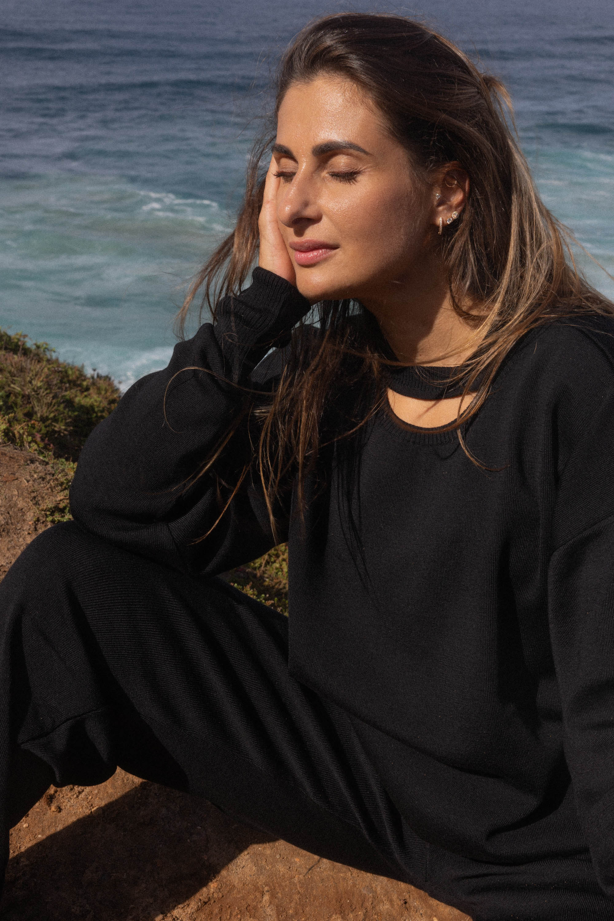 Ora & Rotondo 100% Merino Co-ord in Black