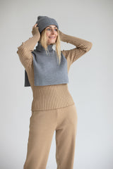 Punto 100% merino kaklo mova Šviesiai Pilka
